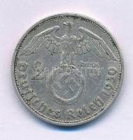 Német Harmadik Birodalom 1939G 2M Ag "Hindenburg" T:XF patina German Third Reich 1939G 2 Reichsmark Ag "Hindenburg" C:XF patina Krause KM#93