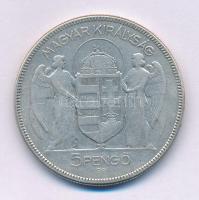 1930. 5P Ag "Horthy jobbra" T:F
Adamo P8