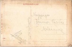 1911 Érsekújvár, Nové Zámky; Vasúti fasor, férfi kerékpárral. W.L. Bp. 433. / road to the railway st...