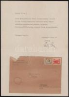 1979 Entz Géza (1913-1993) művészettörténész gépelt levele Dienes István (1929-1995) régész, muzeológus részére, megküldendő kézirat ügyében, autográf aláírásával, borítékkal, 1 sztl. lev.