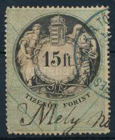 1868 15 Ft illetékbélyeg