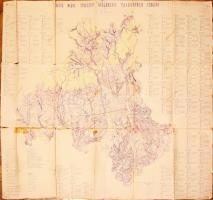 1978 Heves megye átnézeti gyakorlati talajismereti térképe. 102x105 cm Ragasztott