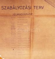 ca 1970 Sajószentpéter részletes rendezési terve. 86x88 cm