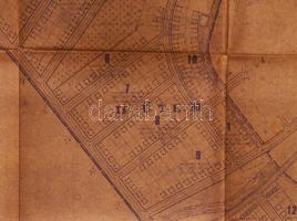 ca 1970 Sajószentpéter részletes rendezési terve. 86x88 cm