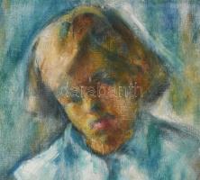 Szuly Angéla (1893-1976): Lány. Olaj, vászon, jelezve balra fent (halványan). Dekoratív fakeretben, ...