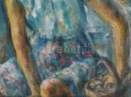 Szuly Angéla (1893-1976): Lány. Olaj, vászon, jelezve balra fent (halványan). Dekoratív fakeretben, ...