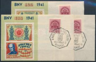 1941/6aa Kölcsey Ferenc 3 db emlékív klf dátumú bélyegzésekkel