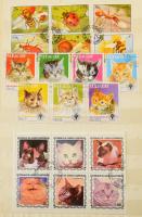 Állat motívum 510 klf bélyeg, közte 19 komplett postatiszta sor, berakóban