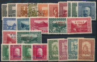 1906-1918 25 db bélyeg, teljes sorokkal