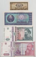 Románia 1966. 1L + 100L + 1992. 500L + 1994. 10.000L T:AU-F Romania 1966. 1 Leu + 100 Lei + 1992. 500 Lei + 1994. 10.000 Lei C:AU-F Krause P#91, P#97, P#101, P#105
