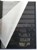 8 fekete lapos A4-es berakó, kék borítóval