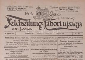 1917 A cs. és kir. 4. hadsereg tábori újságai III. évfolyam 257. szám, 4p