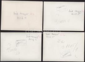 1953 Népstadion, Magyarország - Svédország (2:2), 4 db fotó, 3 hátul pecséttel jelzett (Magyar Foto ...