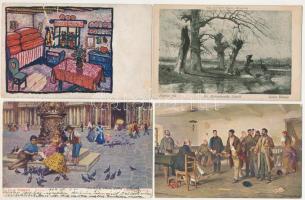 11 db RÉGI motívum képeslap vegyes minőségben / 11 pre-1945 motive postcards in mixed quality