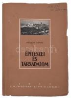 Major Máté: Építészet és társadalom. Mérnöki Továbbképző kiadványok: Építőművészet kérdései. Bp., 1953, Magyar Építőművészek Szövetsége, 72 p. Fekete-fehér fotókkal illusztrált. Megjelent 1000 példányban. Kiadói papírkötés, szakadozott borítószélekkel, a borítón hajtásnyommal.