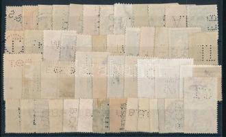 50 db külföldi perfin bélyeg