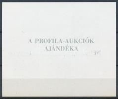 1998/A3a "150 év" Nemzetközi Bélyegkiállítás ajándék emlékív fekete felülnyomattal