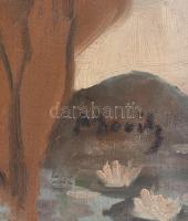 Olvashatatlan jelzéssel (A Bositz?), XX. sz. első fele-közepe: Fürdőzők (női aktok). Olaj, vászon. P...