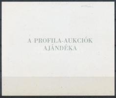1998/A3b "150 év" Nemzetközi Bélyegkiállítás ajándék emlékív piros felülnyomattal