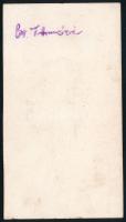 cca 1870-1880 Férfiportré, vizitkártya, díszes kartonon, a hátoldalon Br. [Báró] Thuróci vagy Thuróc...