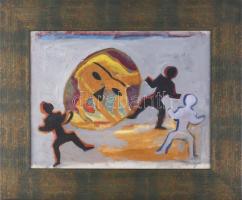 Barta Mária (1897-1969): Alakok. Olaj, vászon, jelezve jobbra lent, fakeretben. 31,5x41,5 cm