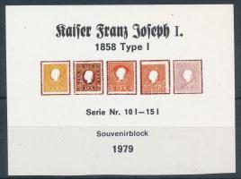 1979 Ferenc József 1858-as bélyeg osztrák kiadású emlékív