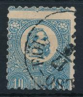 1871 Kőnyomat 10kr jó minőségű, erősen képbe fogazott bélyeg "(A)LSÓ-EÖR(S)" (45.000)