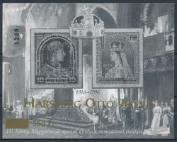 2002/46F Habsburg Ottó 90 éves feketenyomat emlékív