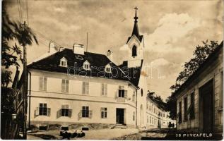 1930 Pinkafő, Pinkafeld; templom. Karl Strobl kiadása / church (tűnyomok / pinmarks)