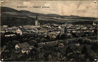 Kisszeben, Sabinov; látkép. Gustav Stehr kiadása / Celkovy pohled / general view (lyukasztott / punched)