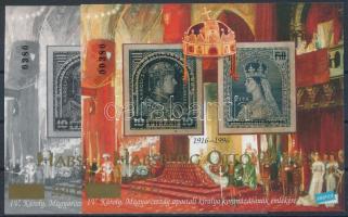 2002/46+46F Habsburg Ottó 90 éves 2 db emlékív, az egyik feketenyomat