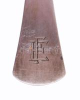 3 db ezüst evőeszköz, két villa, egy tálaló kanál. dianás, mesterjegyes, jelzett. 238 g