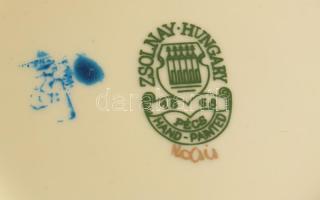 Zsolnay paradicsomvirág váza, jelzett, hibátlan, 13x7 cm