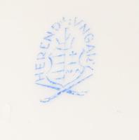 Herendi Viktória mintás váza. Kosárfonott felülettel, kézzel festett, jelzett, aranyozáson minimális...