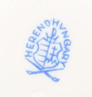 Herendi rózsamintás kanna, jelzett, rózsáján sérüléssel, m: 16,5 cm