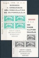 1998 Szegedi II. Országos Bélyegkiállítás 80. évfordulója - Kajak-kenu Világbajnokság karton + feketenyomat emlékív, RR!