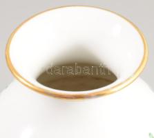 Herendi Apponyi zöld mintás váza. Jelzett, hibátlan, m: 14 cm