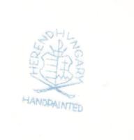 Herendi falatozó juhász a pulijával, kézzel festett, hibátlan, jelzett, m: 20,5 cm