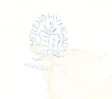 Herendi Kakas Marci, terv.: Lux Elek, kézzel festett, jelzett, kard vége letört, 17x14 cm