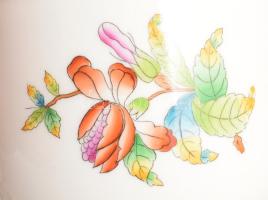 Herendi Viktória mintás kaspó, jelzett, hibátlan, m: 9,5 cm