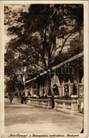 1929 Budapest V. Ritz Terasse a Dunapalota szállodában, hátoldalon reklám (EK)