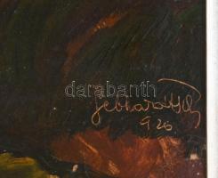 Gebhardt Béla (1901-1990): Haramiák. Olaj, karton. Jelzett. Proveniencia: Saphier-gyűjtemény. Sérült...