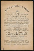 1927 A Széchényi Nemzetség, a Faluszövetség, az Országos Stefánia Szövetség, az Alsódunántúli Mezőgazdasági Kamara, a Széchényi vonatkozású községek és a Barcsi járás közintézményei által Barcson rendezett mezőgazdasági, ipari, kulturális és egészségügyi kiállítás tájékoztatója és meghívója. Tűzött papírkötés, minimálisan sérült, 8 p.