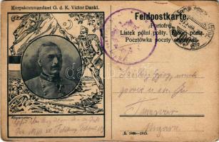 1915 Korpskommandant G. d. K. Victor Dankl. Feldpostkarte / Tábori Postai Levelezőlap / WWI K.u.K. military field postcard s: Haller (EB)