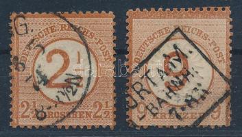 Deutsches Reich 1872 Forgalmi sor Mi 29-30 (Mi EUR 665.-)