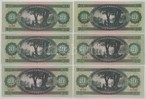 1962-1969. 10Ft (6db, 2xklf) T:XF-F szép papír