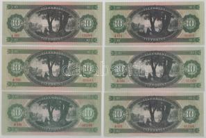 1962-1969. 10Ft (6db, 2xklf) T:XF-F szép papír