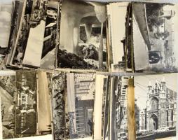 100 db MODERN megíratlan fekete-fehér külföldi város képeslap / 100 modern unused foreign town postcards