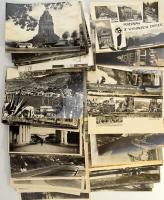 100 db MODERN megíratlan fekete-fehér külföldi város képeslap / 100 modern unused foreign town postcards