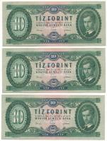 1962. 10Ft (3x) "A 786" közeli sorszámok T:XF Adamo F6